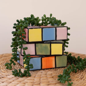 Ceramic Cube Bud Vase