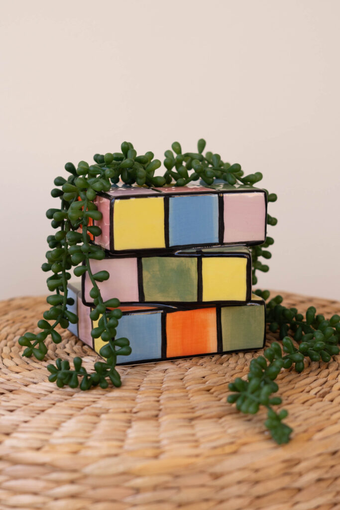 Ceramic Cube Bud Vase