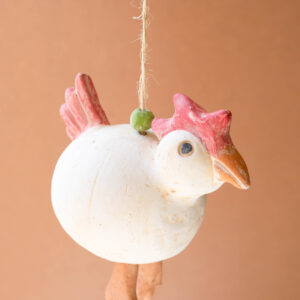 Hanging Clay Chicken Chime