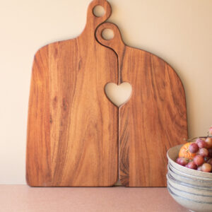 Wooden Serving Boards with Heart